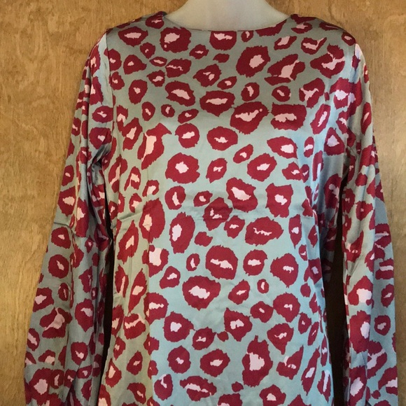 Leopard print satin midi dress - Picture 3 of 5